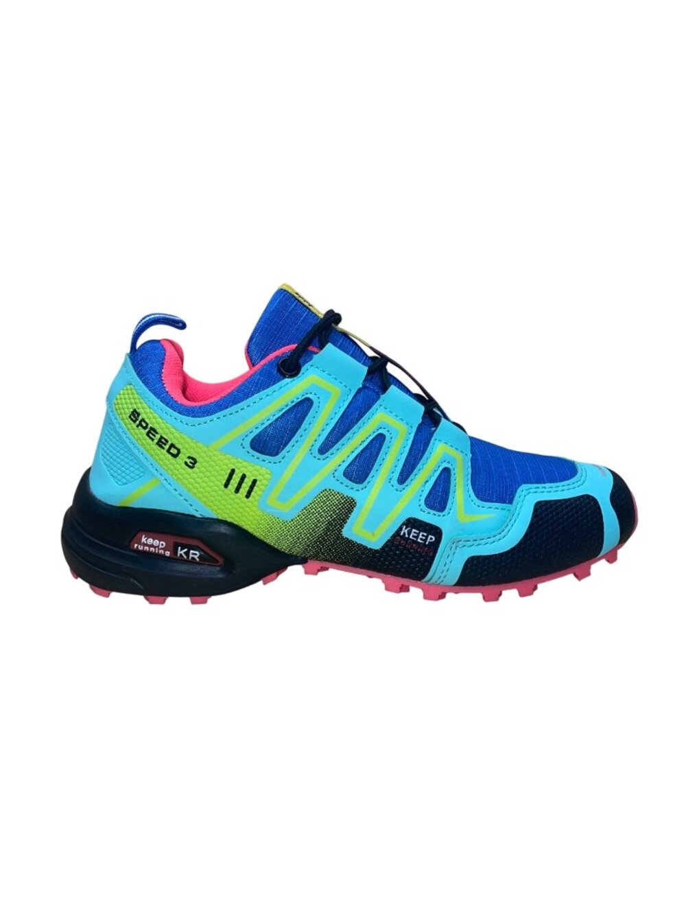 Keep Running Men’s Blue Speed 3 Athletic Hiking Shoes Size EU37/US6.5